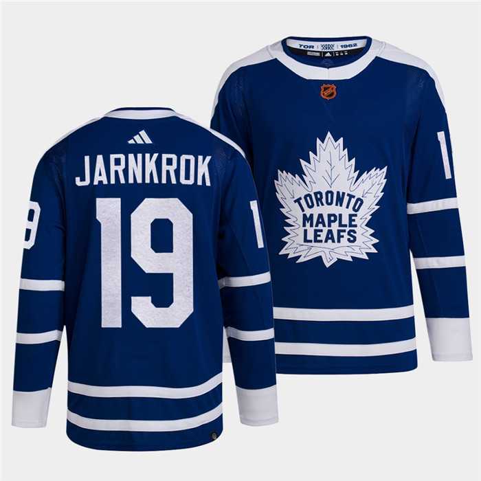Men%27s Toronto Maple Leafs Black #19 Calle Jarnkrok Blue 2022 Reverse Retro Stitched Jersey Dzhi
